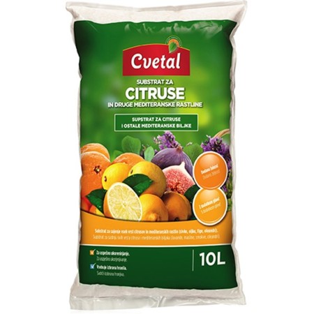 CVETAL ZEMLJA ZA CITRUSE IN MEDITERANSKE RASTLINE 10L