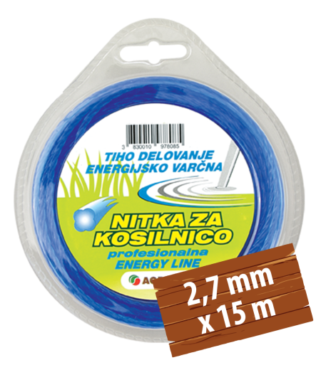 NITKA ZA KOSILNICO TWIST DETELJICA 2,7 MM X 15 M AGROLIT