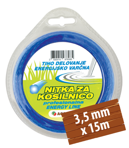 NITKA ZA KOSILNICO TWIST DETELJICA 3,5 MM X 15 M AGROLIT