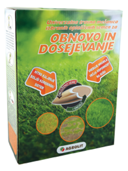 TRAVNA MEŠANICA ZA OBNOVO IN DOSEJEVANJE (OBLOŽENO SEME) 1KG - AGROLIT