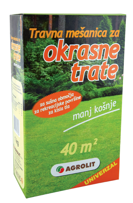 TRAVNA MEŠANICA ZA OKRASNE TRATE, UNIVERZALNA 1 KG - AGROLIT