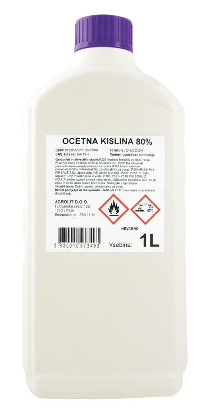 KISLINA OCETNA 80% 1L