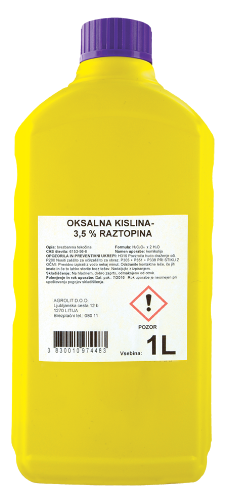 OKSALNA KISLINA RAZTOPINA 3,5% 1L - AGROLIT