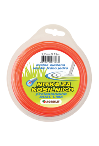 NITKA ZA KOSILNICO DUAL LINE 2,7 MM X 15 M - AGROLIT